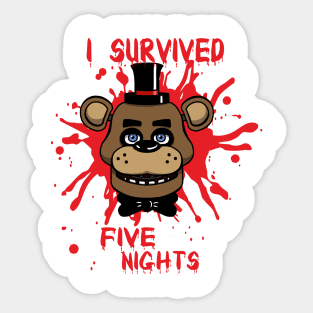 I survived five nights Sticker